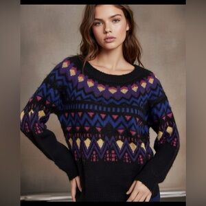 Time and Tru fair isle sweater